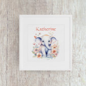 赤ちゃんゾウのカスタマイズイラスト ポスター