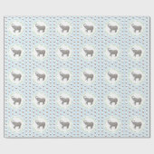 赤ちゃんゾウのブルー誕生日 ラッピングペーパー (フラット)