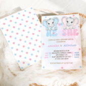 赤ちゃんゾウの性別発表 招待状