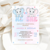 赤ちゃんゾウの性別発表 招待状