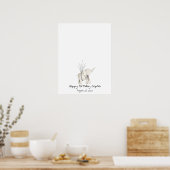 赤ちゃんゾウの指紋ゲストブック ポスター (キッチン)