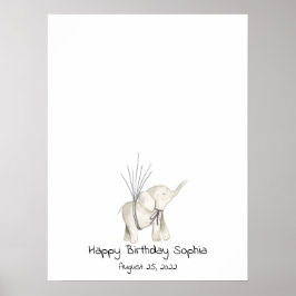 赤ちゃんゾウの指紋ゲストブック ポスター