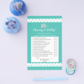 赤ちゃんゾウの水玉模様 ママそれともパパ ゲーム チラシ (シングル)