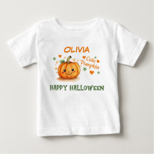 赤ちゃんハロウィンかわいいカボチャ ベビーTシャツ