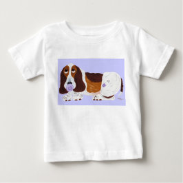赤ちゃんバセットハウンドTシャツ ベビーTシャツ