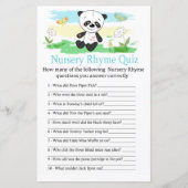 赤ちゃんパンダの童謡クイズ ベビーシャワーパーティーゲーム (正面)