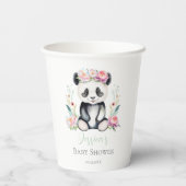 赤ちゃんパンダの芍薬ジャングルベビーシャワー 紙コップ (裏面)