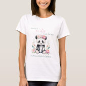 赤ちゃんパンダの芍薬ジャングルベビーシャワー Tシャツ (正面)