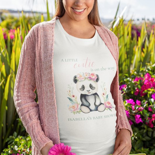 赤ちゃんパンダの芍薬ジャングルベビーシャワー Tシャツ