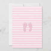 赤ちゃんパーソナライズされたガールピンクと金ゴールド赤ちゃんシャワー 招待状 (裏面)