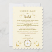 赤ちゃんパーソナライズされたガール葬儀招待状 招待状 (裏面)