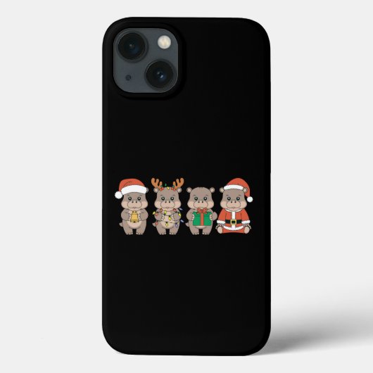 赤ちゃんヒポポのクリスマス Case-Mate iPhoneケース (裏面)
