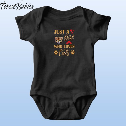 赤ちゃんヒマワリの動物柄が好きなネコ好きの女の子 🐆 ベビーボディスーツ