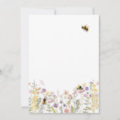 赤ちゃんビー ワイルドフラワー 性別発表 招待状 (裏面)