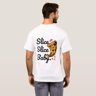 赤ちゃんピザのスライス面白いキャラクターTシャツ Tシャツ