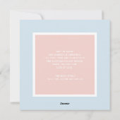 赤ちゃんブルーとピンクの双子の男の子の女の子フォトクリスマス シーズンカード (裏面)