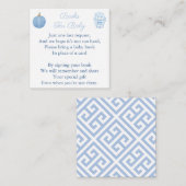 赤ちゃんブルーと白かぼちゃのシャワー用の本 エンクロージャーカード (正面/裏面)