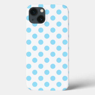 赤ちゃんブルーと白水玉模様ケースメイトiPhone ca iPhone 13ケース