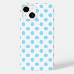 赤ちゃんブルーと白水玉模様ケースメイトiPhone ca Case-Mate iPhone 14ケース