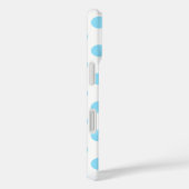 赤ちゃんブルーと白水玉模様ケースメイトiPhone ca Case-Mate iPhoneケース (裏面 / 右)