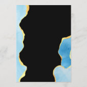 赤ちゃんブルーと金ゴールドアゲイト男の子のシャワーゲーム アドバイスカード (裏面)