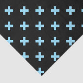 赤ちゃんブルーのクロス縫い目を黒に 薄葉紙 (詳細)