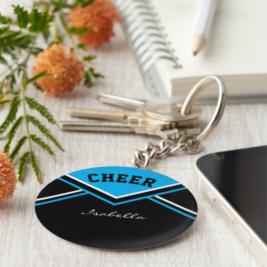 赤ちゃんブルーのチアリーダーの衣装 キーホルダー (側面)