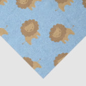 赤ちゃんブルーのデコパージュでかわいいライオン 薄葉紙 (詳細)