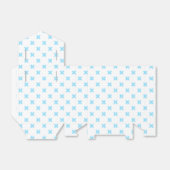 赤ちゃんブルーの白いステッチ フェイバーボックス (折り畳みなし)