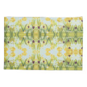 赤ちゃんブルーの花が咲く枕ケース 枕カバー (裏面)