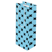 赤ちゃんブルーの黒いステッチ