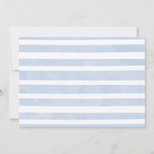 赤ちゃんブルーエレファントありがとう赤ちゃんシャワーカード 招待状 (裏面)