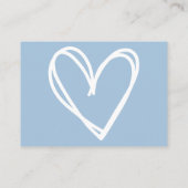 赤ちゃんブルーシャワー用モダン本 エンクロージャーカード (裏面)