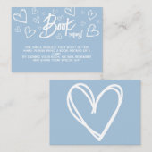 赤ちゃんブルーシャワー用モダン本 エンクロージャーカード (正面/裏面)