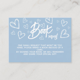 赤ちゃんブルーシャワー用モダン本 エンクロージャーカード