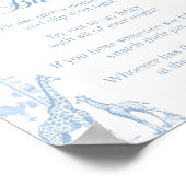 赤ちゃんブルートイレサファリ動物の赤ちゃんシャワーと言わない ポスター (角)