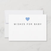赤ちゃんブルーハートボーイエンクロージャカードの願い 出欠カード (正面)