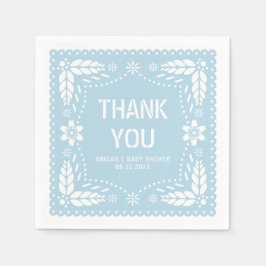 赤ちゃんブルーパペルピカドサンキュー男の赤ちゃんシャワー スタンダードカクテルナプキン