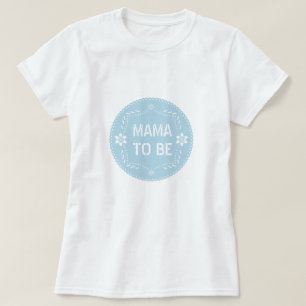 赤ちゃんブルーパペルピカドママは男の赤ちゃんシャワー Tシャツ