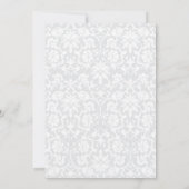 赤ちゃんブルーフローラ渦とホワ結婚イト 招待状 (裏面)