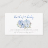 赤ちゃんブルー小さなかぼちゃの赤ちゃんシャワーのための本 エンクロージャーカード (正面)