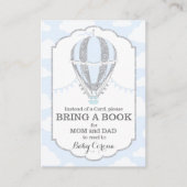 赤ちゃんブルー熱気球がブックカードを持ち込む エンクロージャーカード (正面)