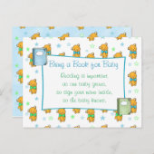 赤ちゃんブルー男の子のベビーシャワーのための本を持ってきて ポストカード (正面/裏面)