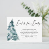 赤ちゃんブルー金ゴールド少年ブックリクエストeの冬の本 エンクロージャーカード (スタンド正面)