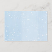 赤ちゃんブルー金ゴールド少年ブックリクエストeの冬の本 エンクロージャーカード (裏面)