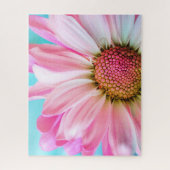 赤ちゃんブルー16x20 520 pcの美しいピンクの花。 ジグソーパズル (縦)