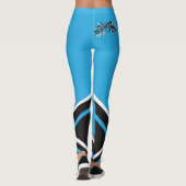 赤ちゃんブルー、白と黒のチアリーダー レギンス (裏面)