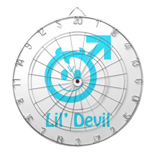 赤ちゃんブルーLil悪魔の男性シンボル ダーツボード (正面)