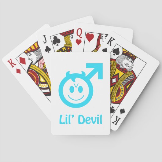 赤ちゃんブルーLil悪魔の男性シンボル トランプ (裏面)