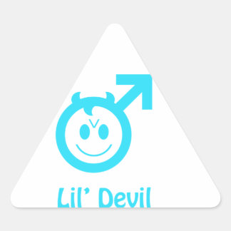 赤ちゃんブルーLil悪魔の男性シンボル 三角形シール